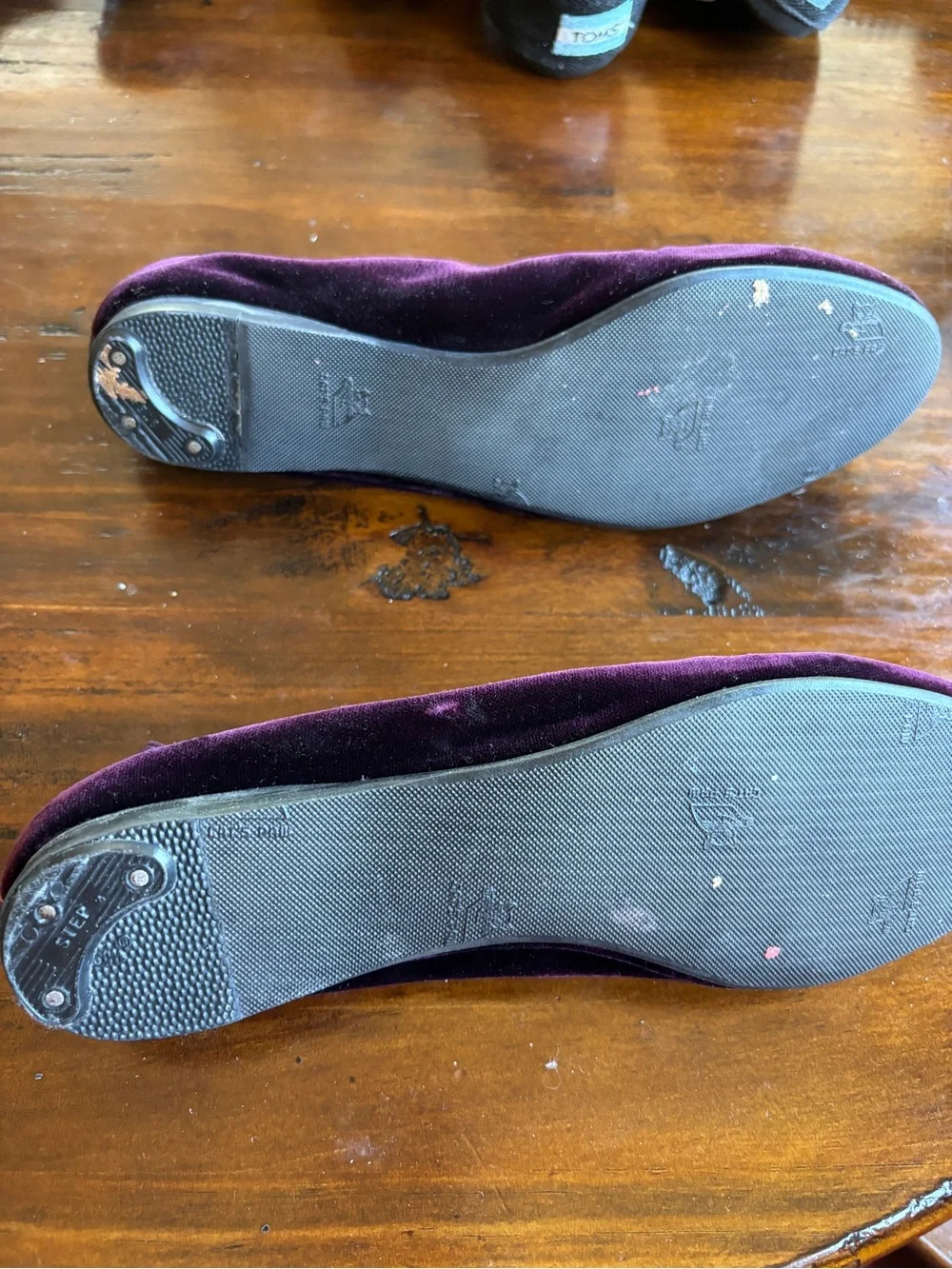 Stuart Weitzman Deep Plum Velvet Ballet Flats